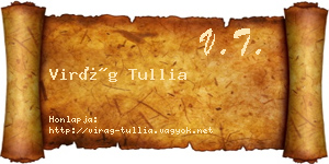 Virág Tullia névjegykártya